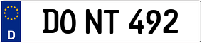 Trailer License Plate